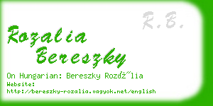 rozalia bereszky business card